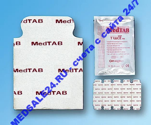 Электроды ЭКГ одноразовые 23х34мм TOP TRACE MedTAB 100шт/упак