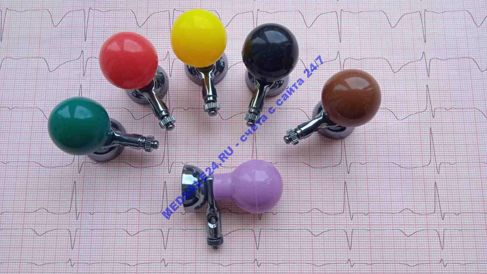 MTSU-EL-SE-A-EKG Присасывающийся грудной электрод ЭКГ, взрослый 6шт